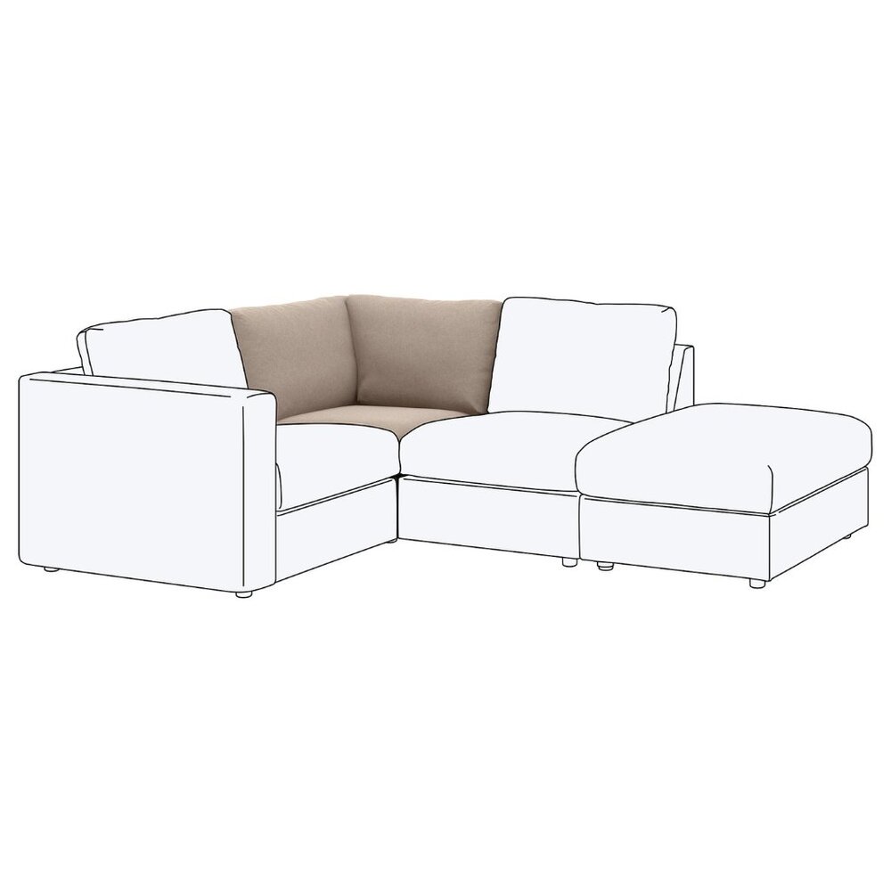 New in box ! IKEA FINNALA Cover For Corner Section Tallmyra Beige 604.548.56